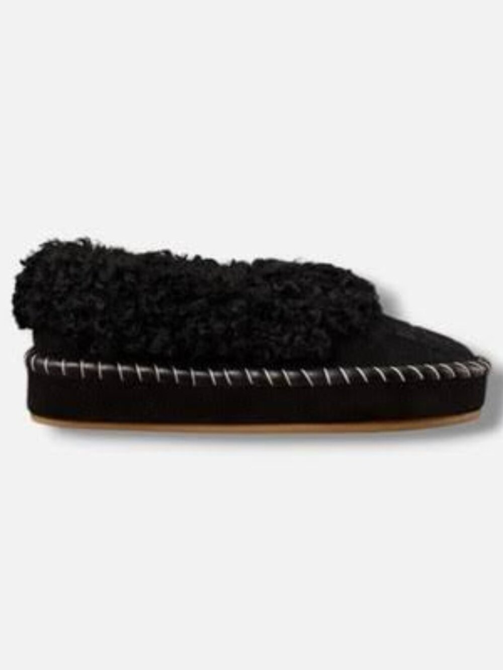 Tory Burch Shearling Slippers in the Perfect Black